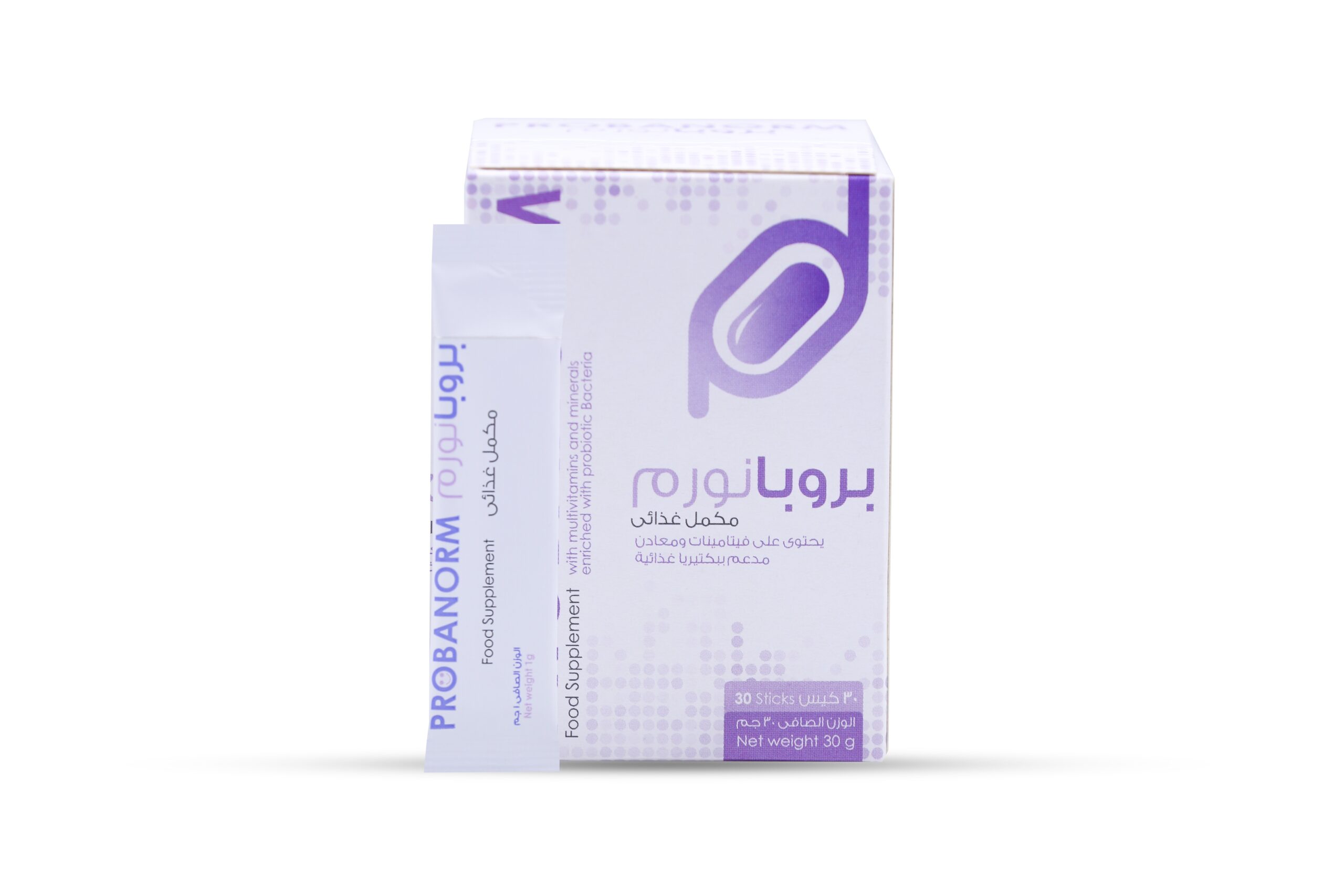 بروبانورم – بروبيوتيك مع فيتامينات C وD وB12 وزنك – بنكهة الفراولة – 30 كيس - الصورة 3